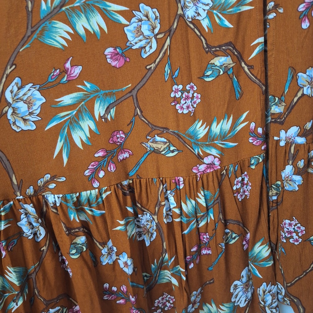 Dress Cottagecore Maxi Floral Boho Bohemian Short Sleeve Resortwear Plus 4XL - Picture 15 of 16